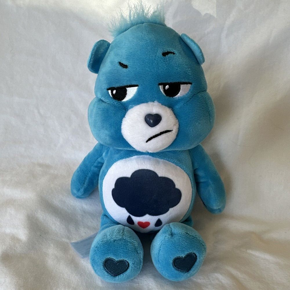RARE 2020 Plush‎ 10" Care Bears Unlock the Magic Blue GRUMPY Bear Basic Fun